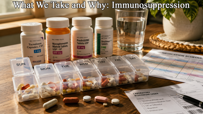 What We Take and Why: Immunosuppression